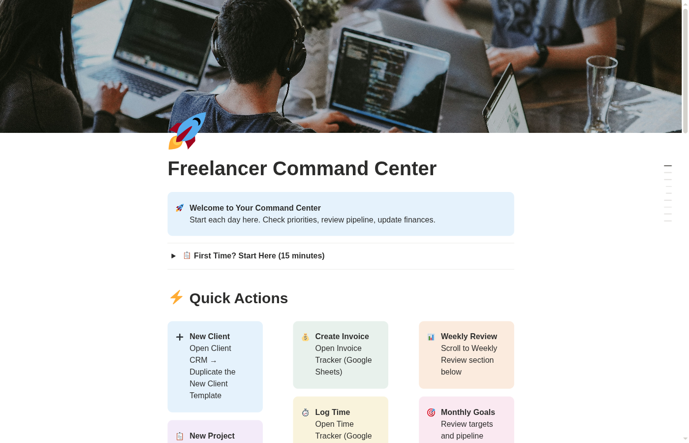Command Center dashboard